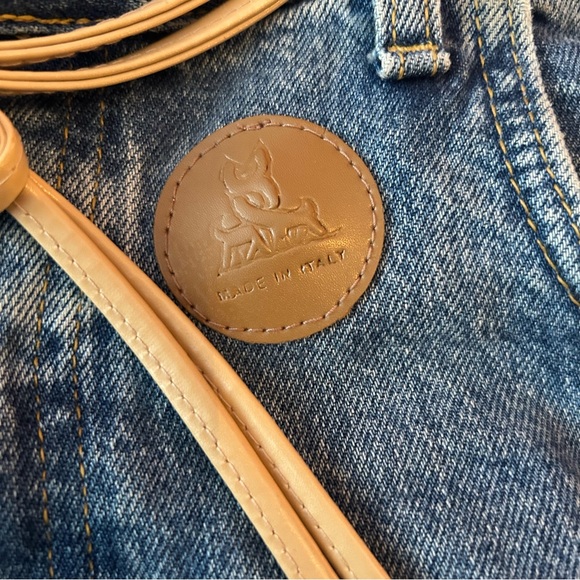 y2k made in italy lee jeans denim flower purse - Picture 2 of 8